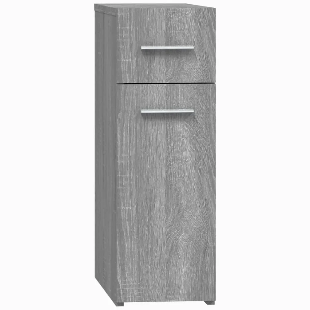 Sonoma szafka apteczna, szara, 20 x 45,5 x 60 cm, z materiału drewnopochodnego, wąska wysoka szafka z dużą ilością miejsca do przechowywania artykułów gospodarstwa domowego i żywności, łatwe