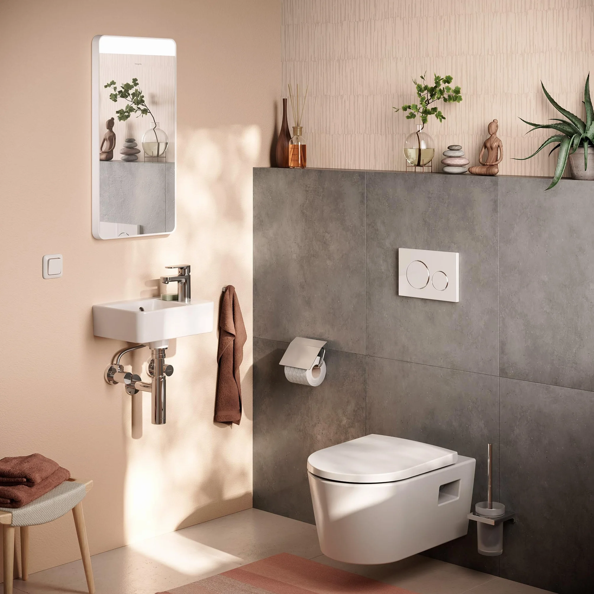 hansgrohe Flowstar S pułapka na butelki do umywalki, chrom