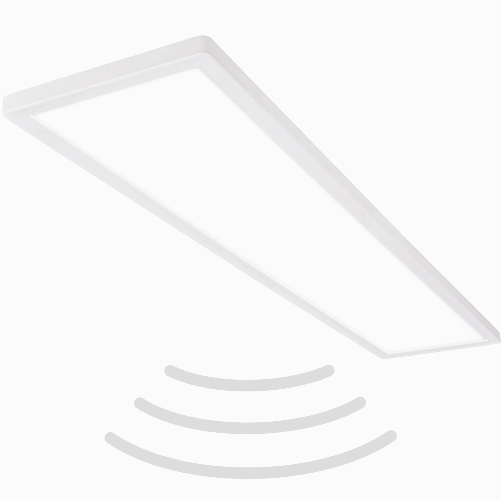BRILONER - Lampa sufitowa LED z czujnikiem ruchu, płaska, ochrona przed wodą bryzgową IP44, lampa sufitowa LED, panel LED, lampa łazienkowa, 98 x 20 x 3 cm (dł. x szer. x wys.), biała