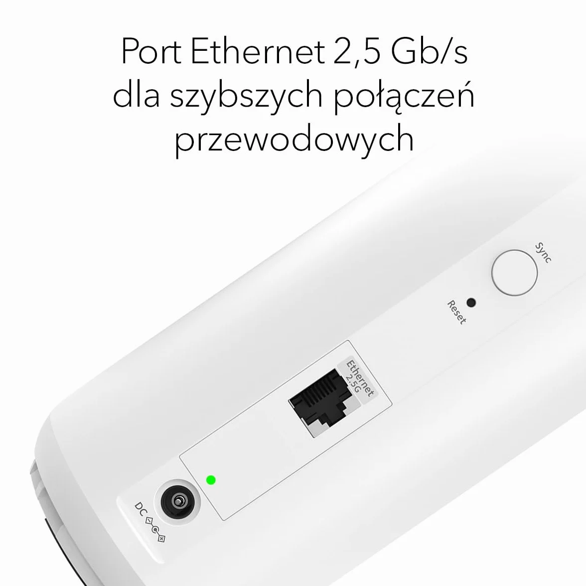 NETGEAR Orbi Dodatkowy satelita Mesh WiFi 7 RBE370 BE3600 3,6 Gb/s 120 m2