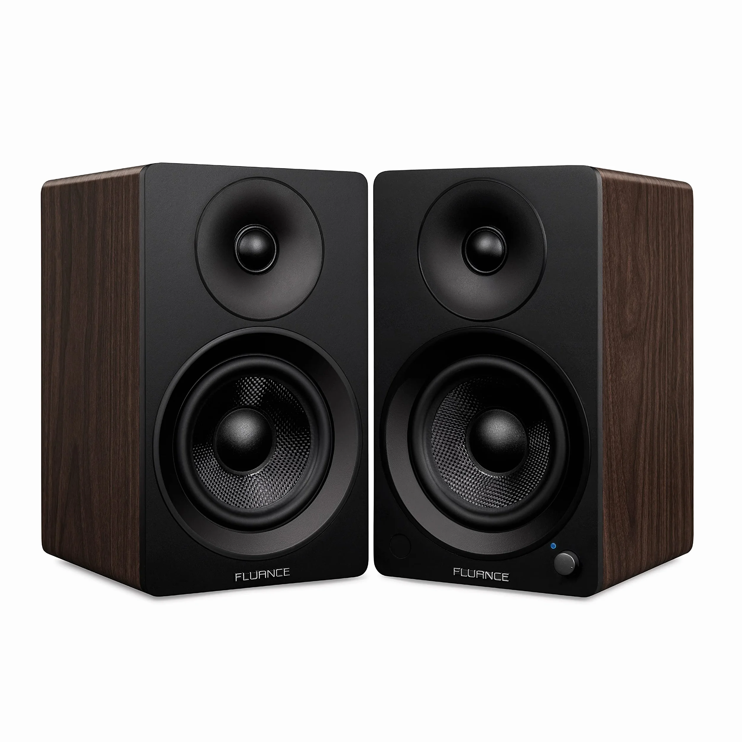 Fluance Ai61 2-drożne głośniki stereo 2.0 półkowe 6,5 cala 120 W Bluetooth 5 Naturalny orzech