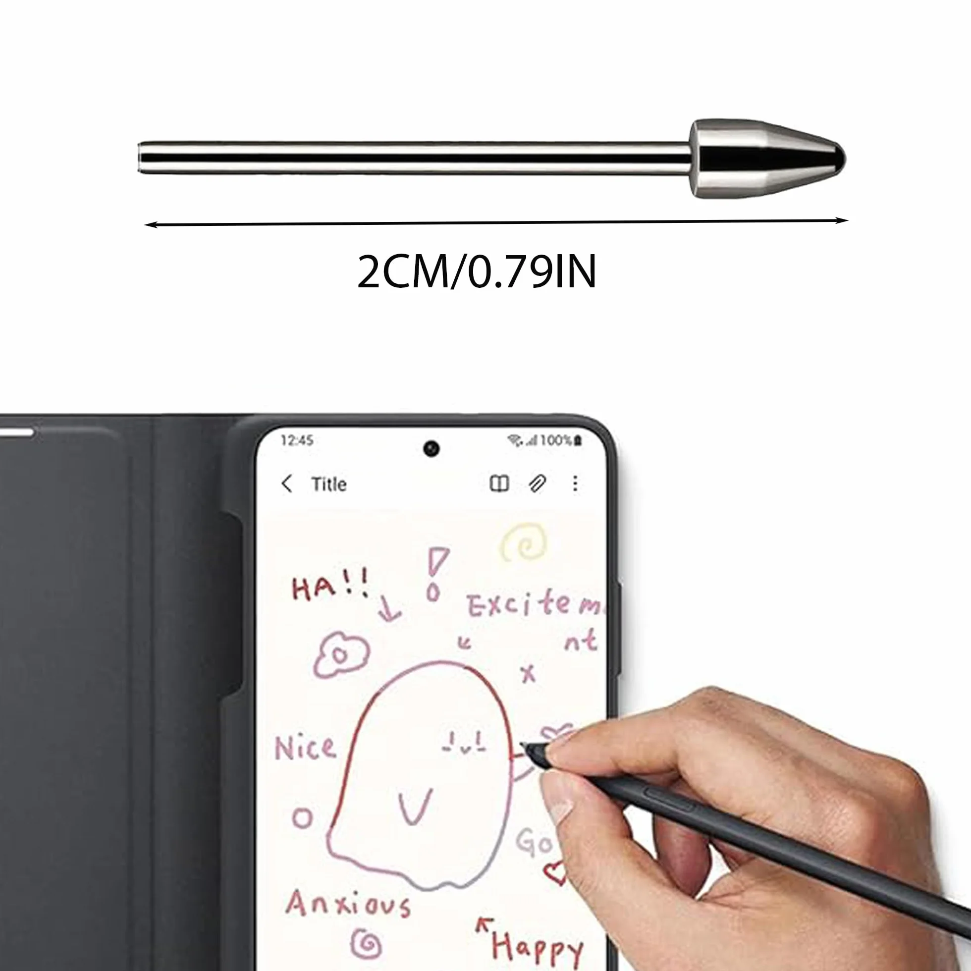 Samsung kompatybilne końcówki S Pen ze stopu tytanu do Note10 Note20 Tab S6 S7 S8 3 szt