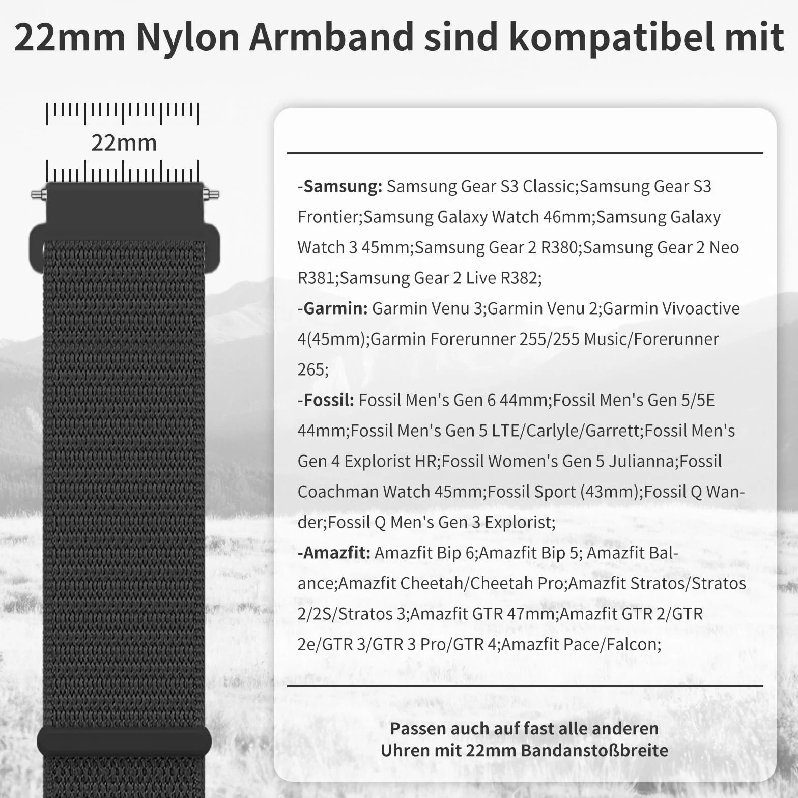 Paski do zegarków z nylonu 16-22 mm szybkie zapięcie regulowane oddychające plecione sportowe
