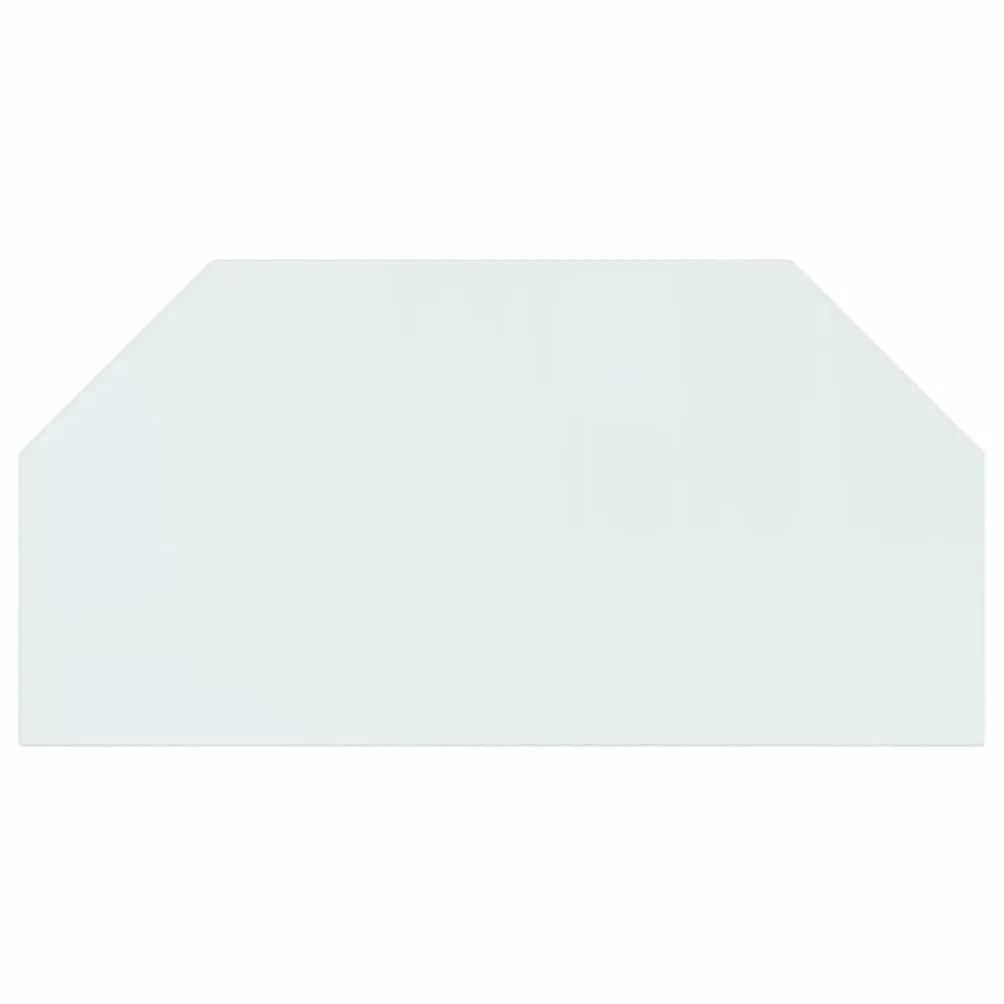 Homgoday Sześciokątny talerz kominkowy, 100 x 50 cm, ochraniacz podłogowy do powierzchni parkietu i laminatu, odporna na wysokie temperatury, osłona podłogowa ze szkła hartowanego, osprzęt