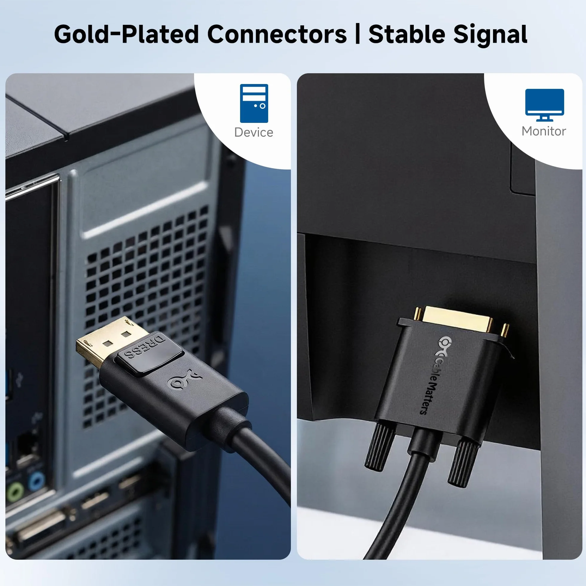 Cable Matters Kabel DisplayPort do DVI (kabel DP do DVI) 1,8 m