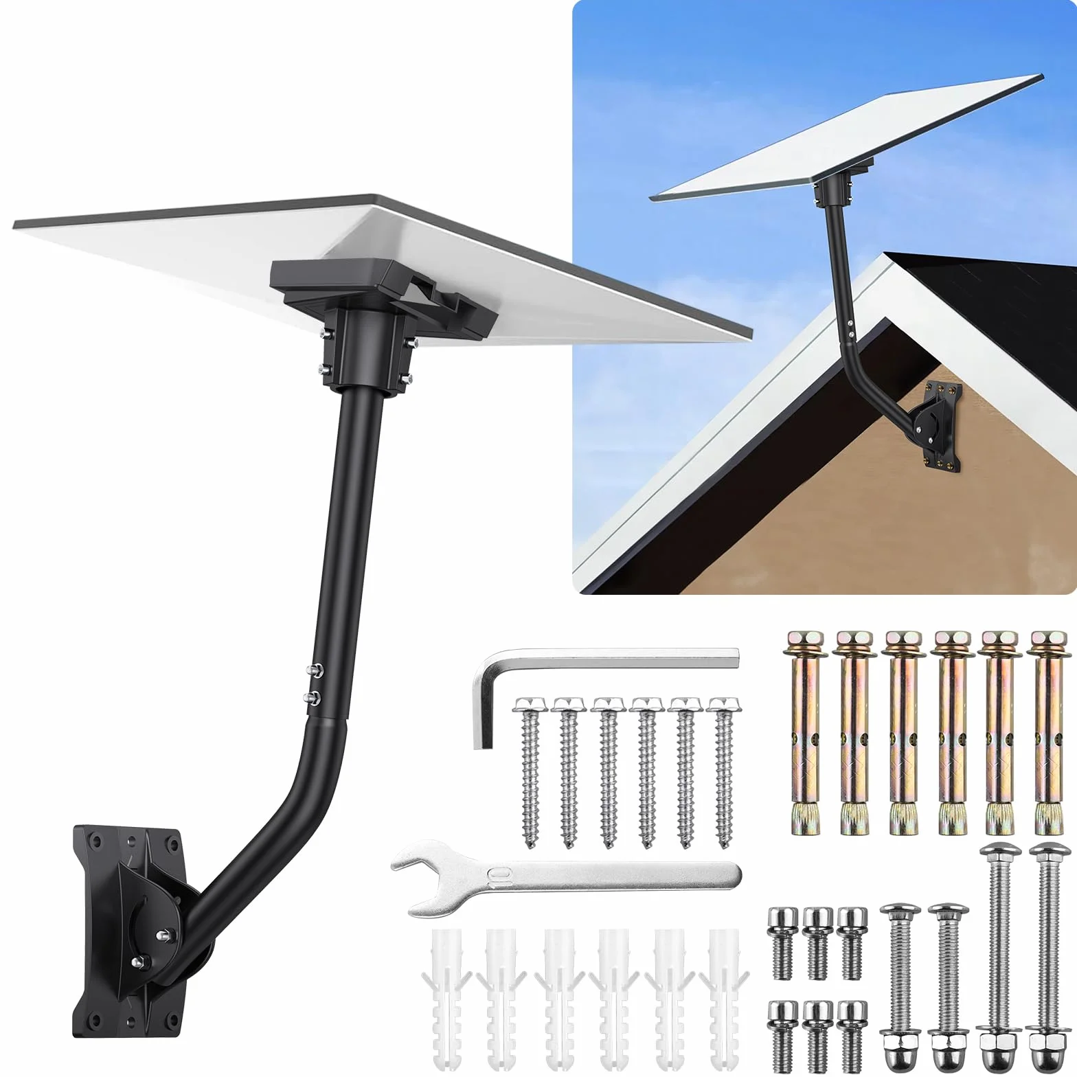 CAMWAY Star-Link Gen 3 uchwyt dachowy do naczyń regulowany 360° zestaw montażowy na słupku stop aluminium