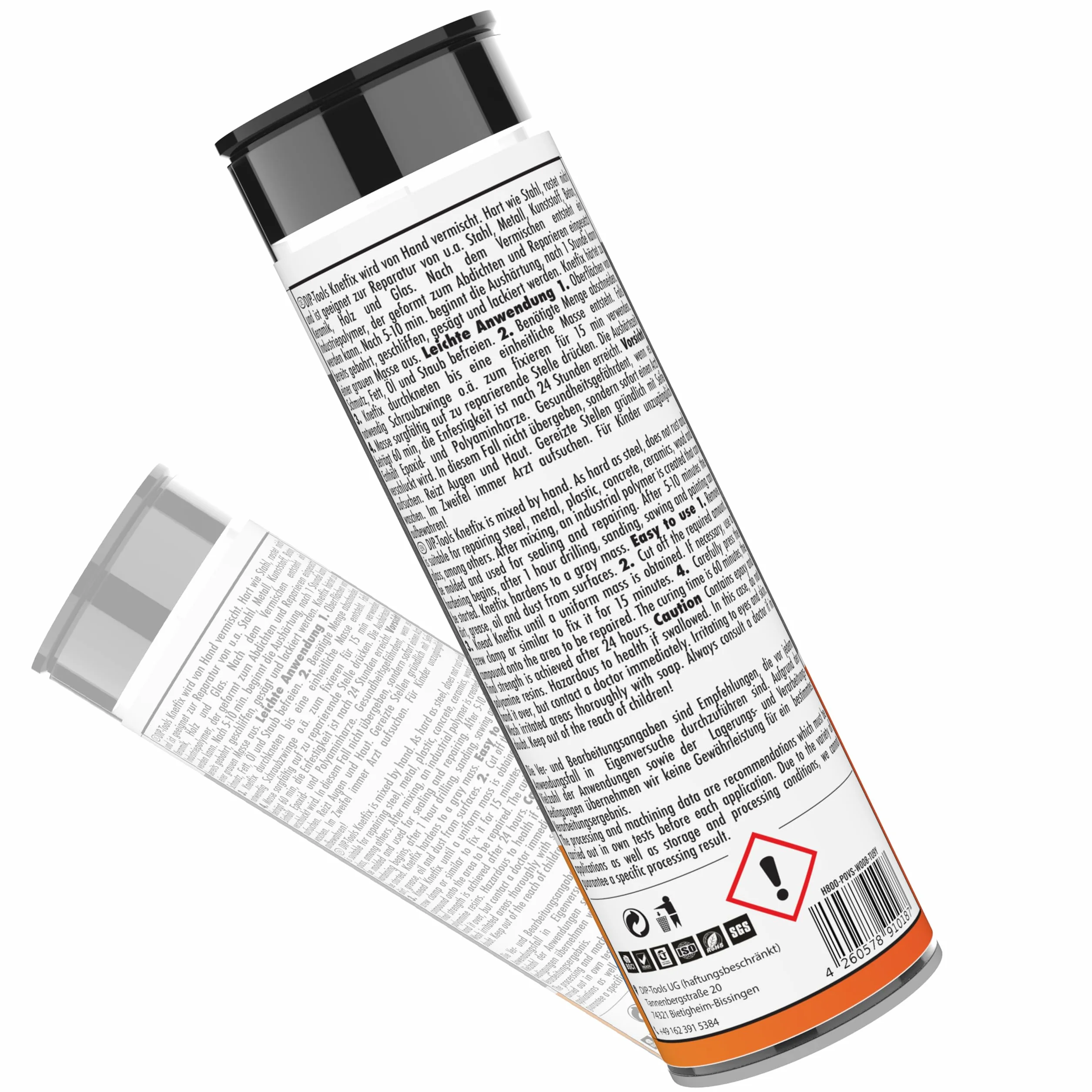 DIP-Tools wodoodporna 2-składnikowa masa klejąca do wewnątrz i na zewnątrz (1x56g)