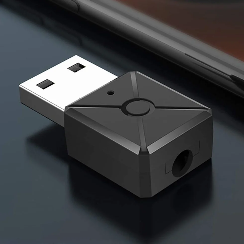 ASHATA Nadajnik Odbiornika Bluetooth USB 5.0 Bezprzewodowy Adapter Audio