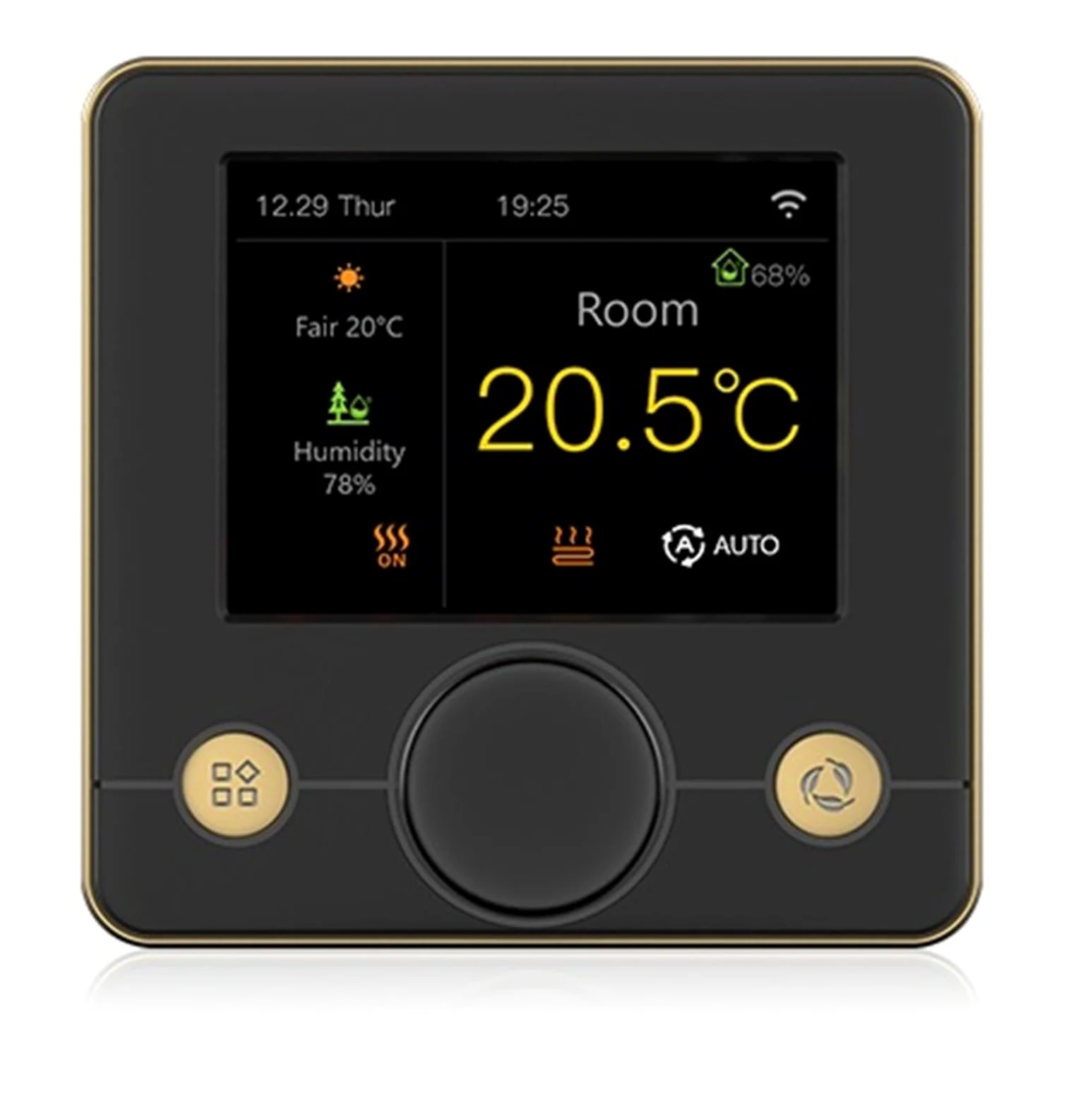 Inteligentny termostat, Inteligentny termostat pokojowy Tuya do ogrzewania podłogowego Programowalny cyfrowy regulator temperatury(R7C.716 Black)