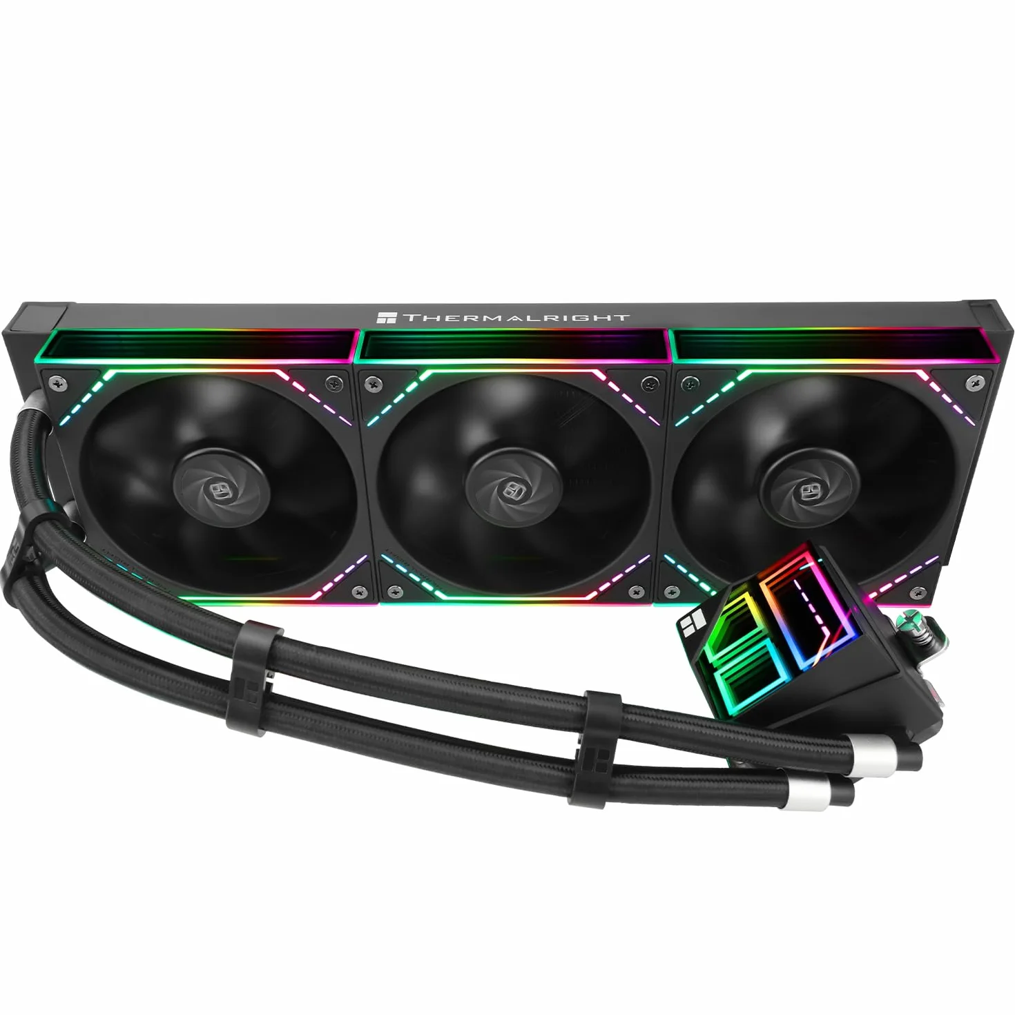 Thermalright Frozen Infinity 360 BLACK chłodnica wody do procesora 360 Aio, 360mm Aio, potrójny wentylator TL-M12 PWM, do AM4/AM5, Intel LGA1851/1700/1150/1151/2011