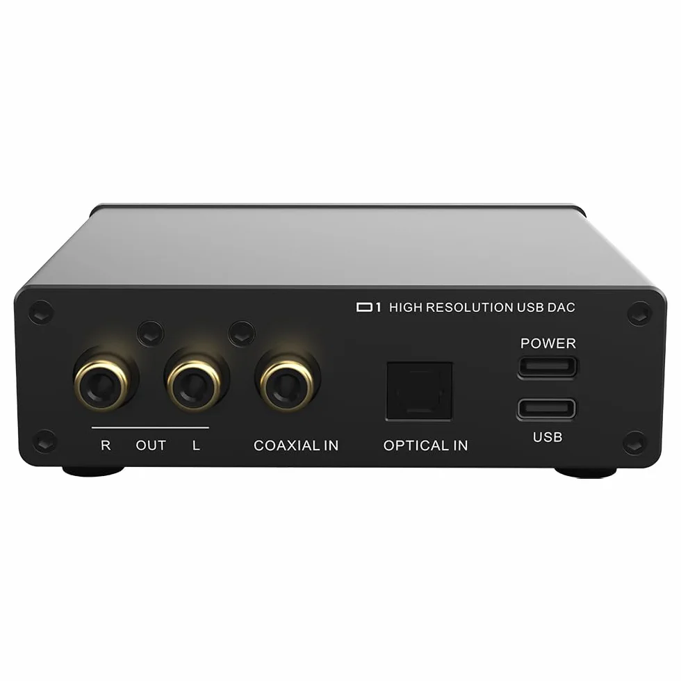 S.M.S.L D1 Hi-Res Audio Dac RohmBD34352EKVchip Touch Control RCA oup 768kHz/32bit DSD512 THD+N 0.00038% MQA Audio DAC Dual USB/Optical/Coaxial input SNR126dB for phone/pad/PC/TV/DVD Home Desktop DAC