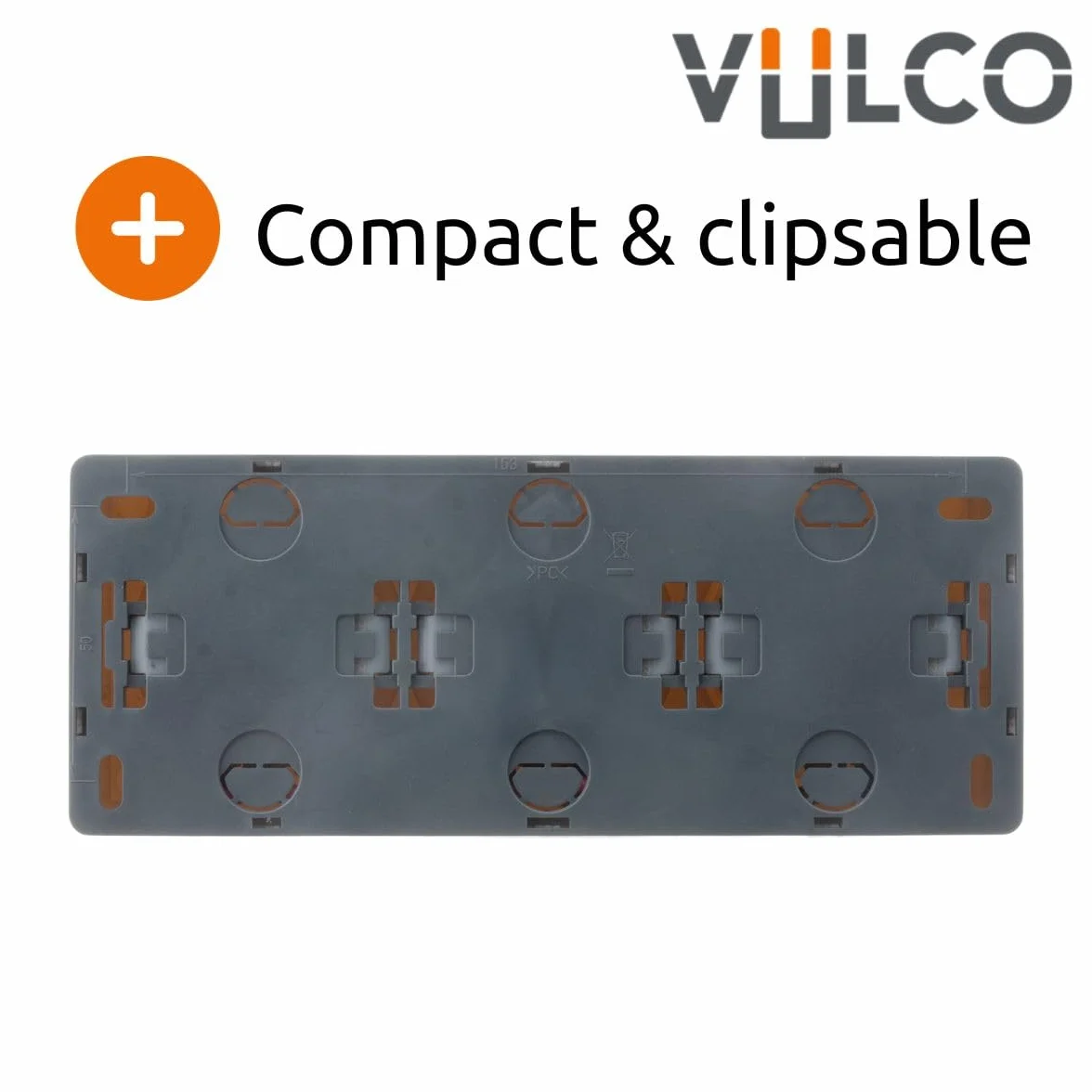 Potrójne białe gniazdo 2P+T 16A - seria Vulco - Zenitech