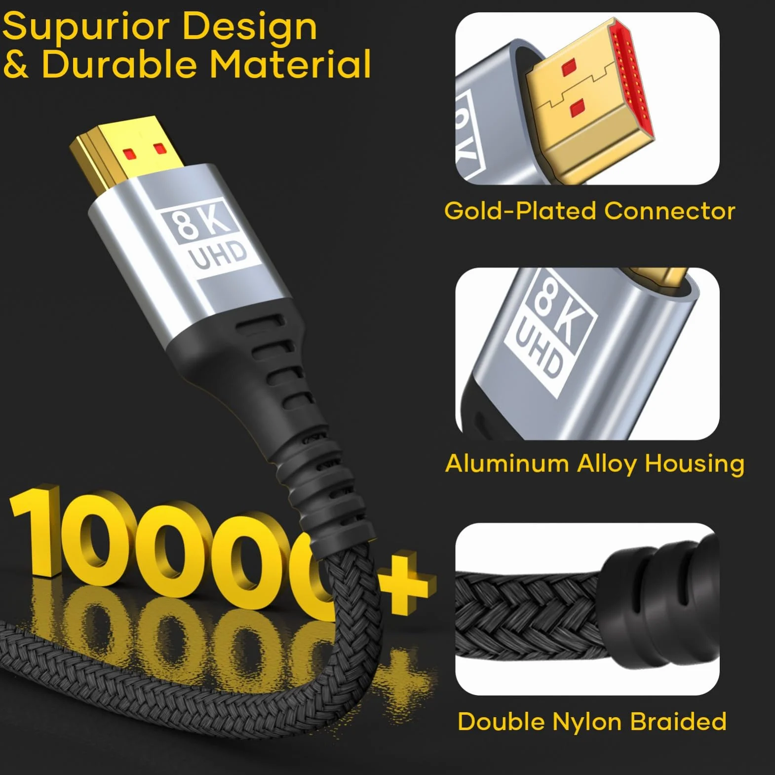 Kabel HDMI 2.1 5m 48 Gbps 8K 60Hz 4K 120Hz HDR10 eARC HDCP 2.2