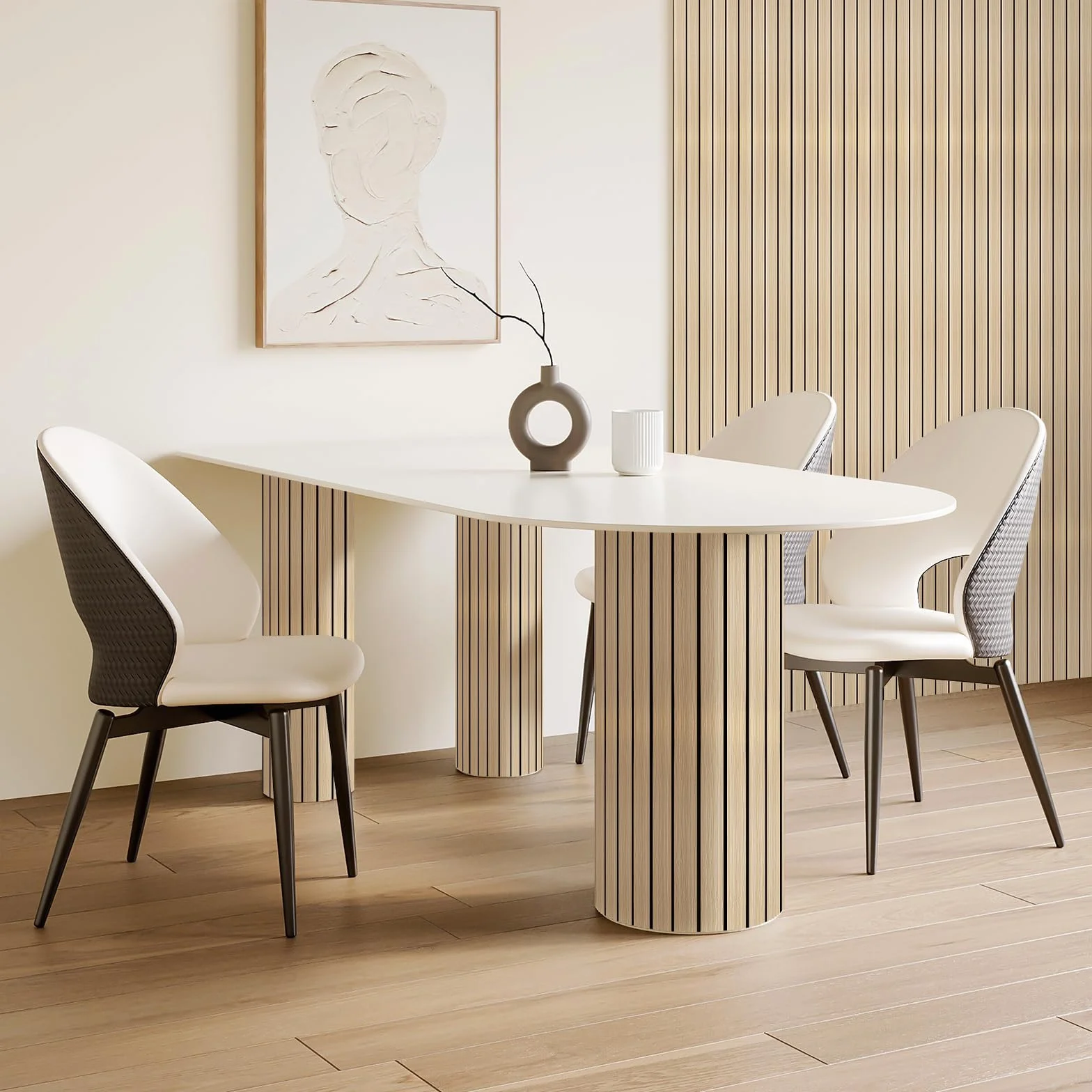 WADILE Panele ścienne z tworzywa PCW, dźwiękoszczelne panele ścienne do paneli ściennych, odklej i przyklej, panele ścienne 3D do dekoracji wnętrz (dąb, 42 x 2,6 m)