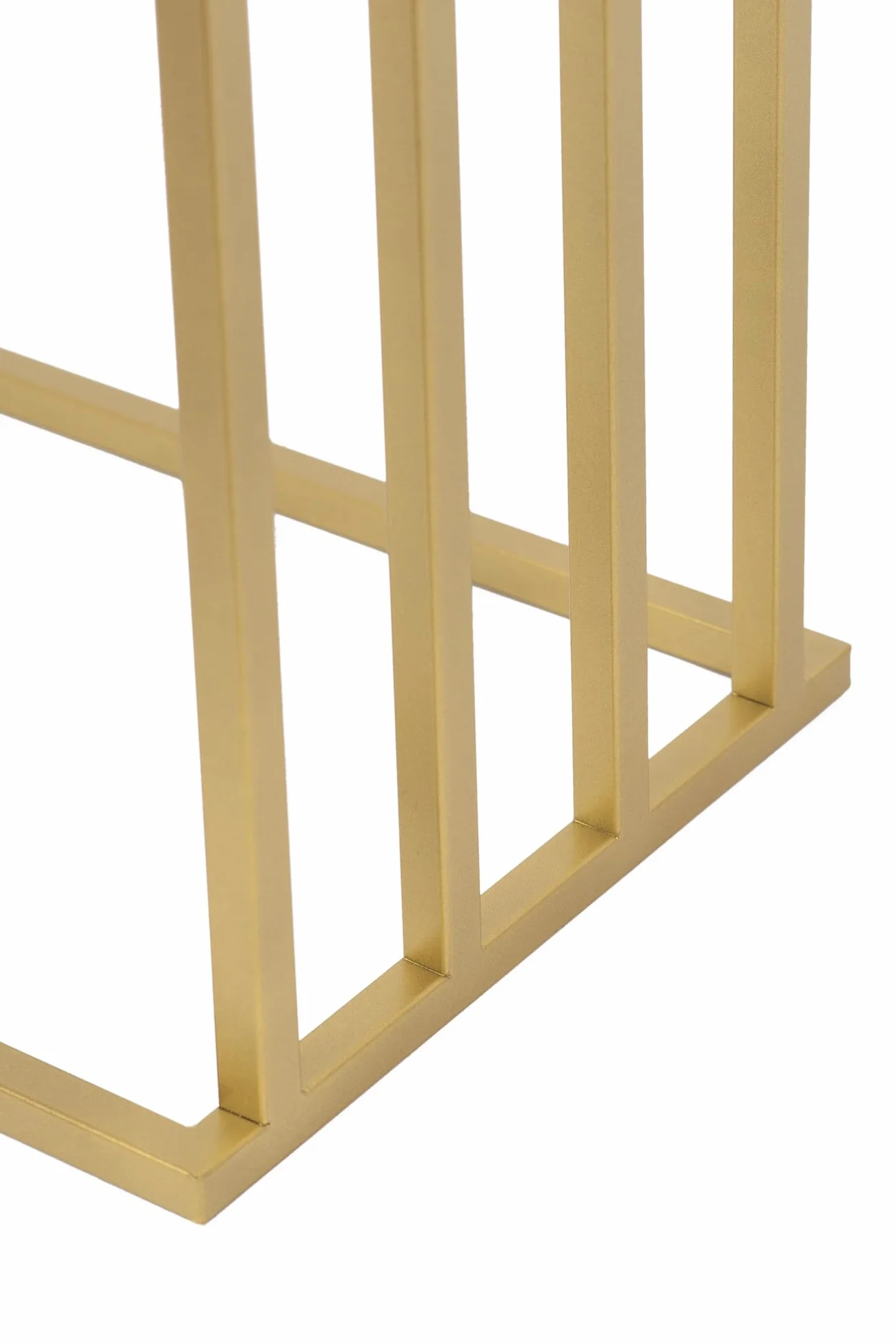 Wolnostojący Wieszak na Ręczniki - szer. x gł. x wys. 45x29x96cm - Wykonany z Metalu, z Podkładkami Antypoślizgowymi, Stabilny, Produkt UE, bez Montażu - VIVO - 4 pręty - Złoty