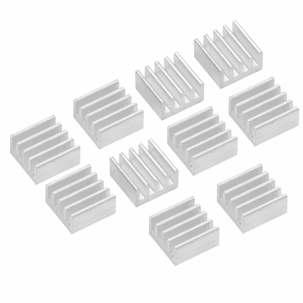 Aluminiowe radiatory chipowe samoprzylepne A4988 do drukarki 3D, srebrny