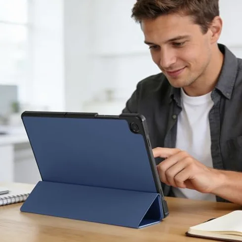 Etui ochronne do Samsung Galaxy Tab A11+ A9+ 11 cali (2025/2023), twarde, Auto Sleep/Wake, niebiesko-szare