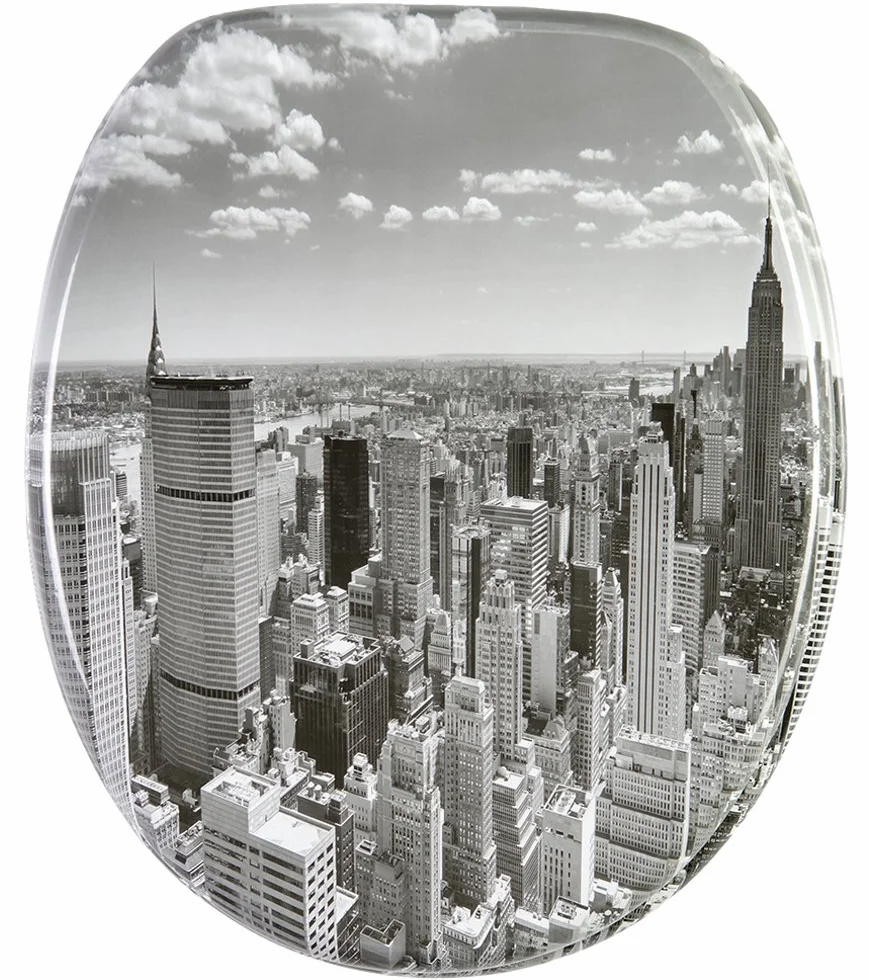 Sanilo Deska sedesowa wolnoopadająca, wiele nowych desek sedesowych do wyboru, łatwy montaż, stabilne zawiasy, Skyline New York
