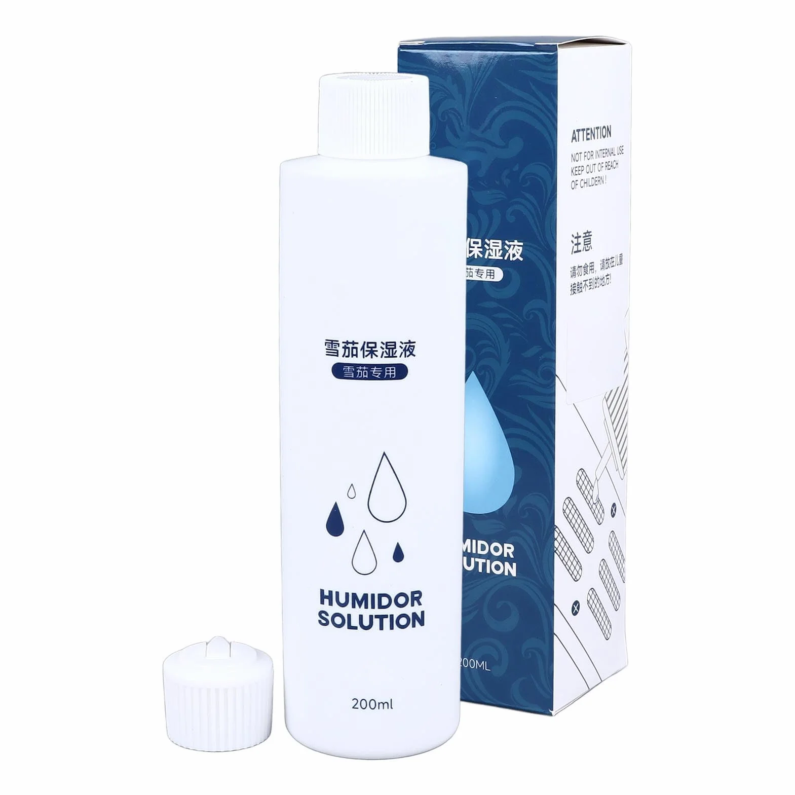 Roztwór do Humidoru do Cygar, 200 Ml Bezpieczny i Delikatny Roztwór Glikolu do Humidoru Zachowaj Smak Łatwy w Użyciu Humidor do Cygar Płynna Bariera Ochronna Działa na wilgoć