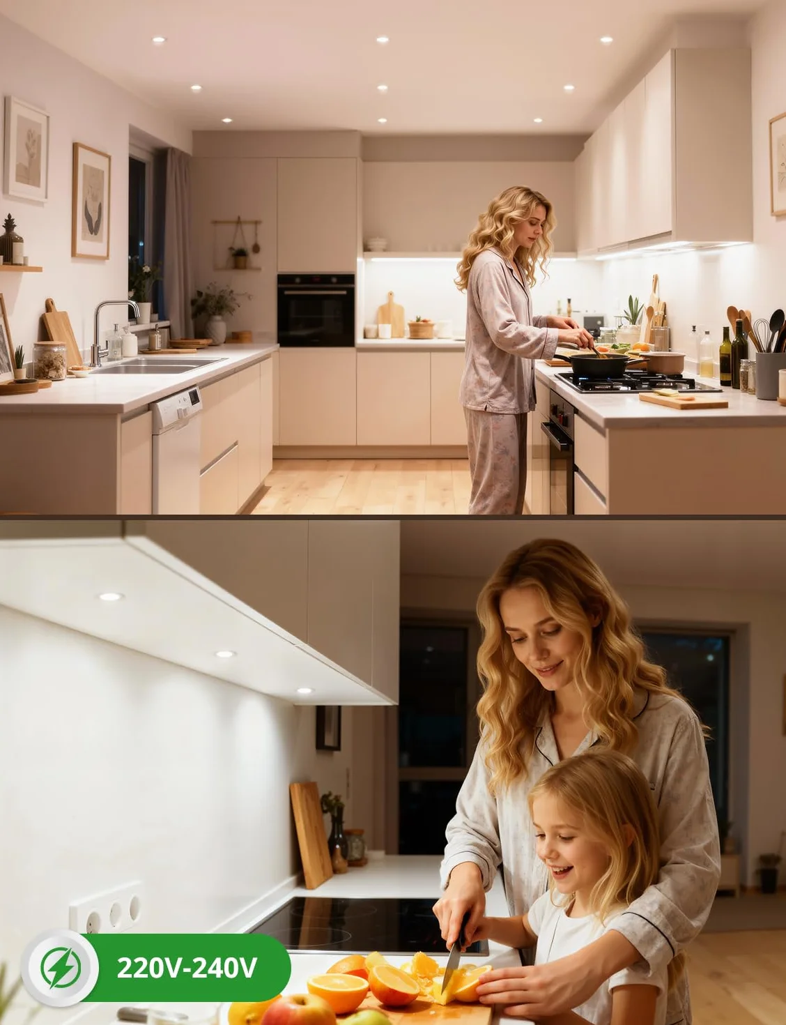 HOMEOW Downlight LED ściemniane, 5 W wewnętrzne reflektory sufitowe wpuszczane ciepła biel 2700 K, naturalne 4000K i zimne 6000 K, oko wołu IP44 łazienka, otwór 68-80 mm, bardzo płaski 25 mm