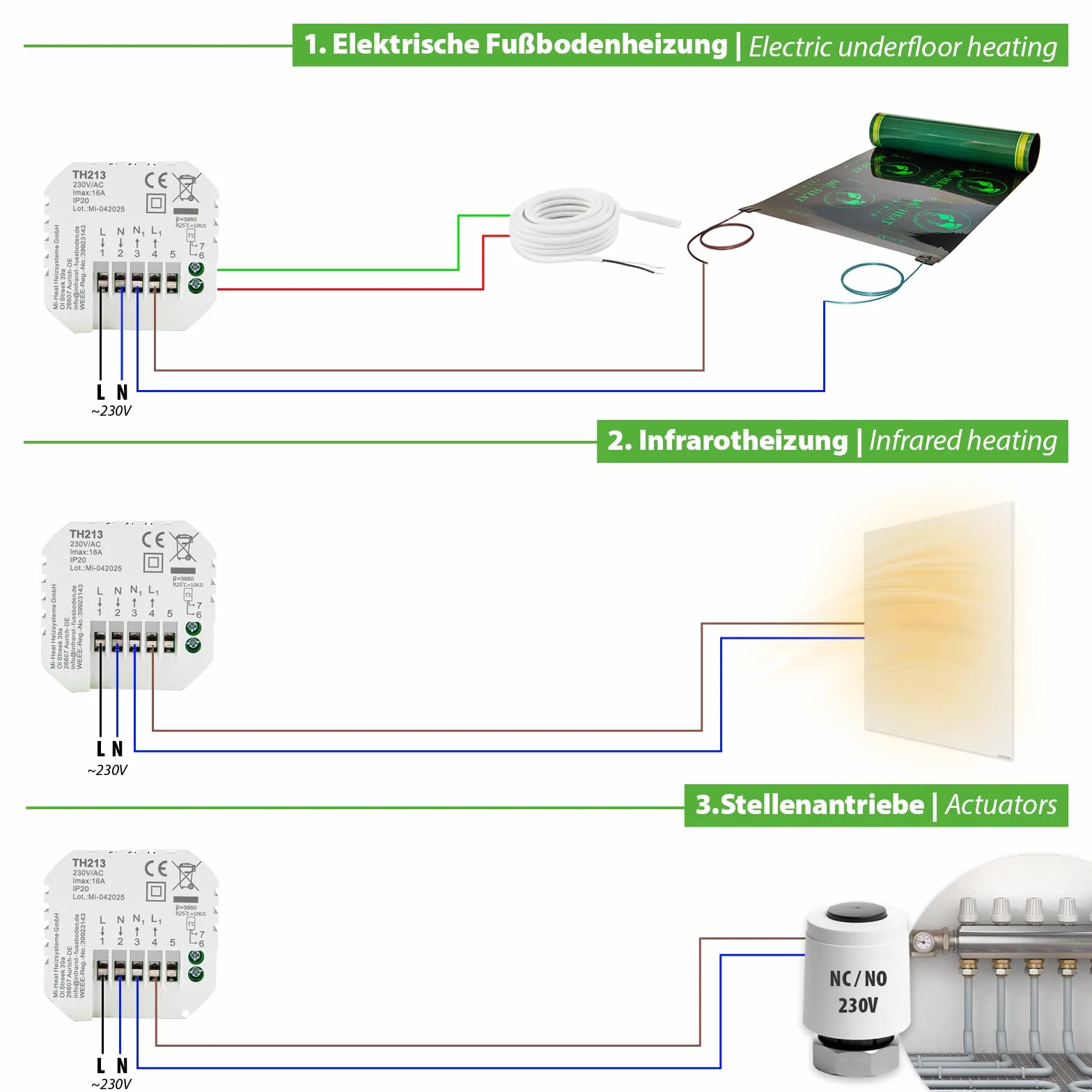 Inteligentny termostat WiFi z aplikacją do ogrzewania podłogowego, grzejnika, cyfrowy regulator