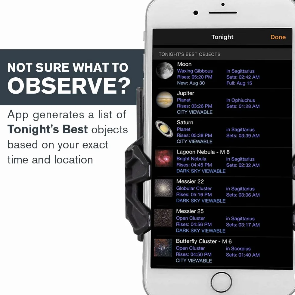 Celestron 22461 StarSense Explore DX 130 Teleskop reflektorowy Newtona, aplikacja na smartfony, dwa okulary, stacja dokująca, statyw iOS/Android