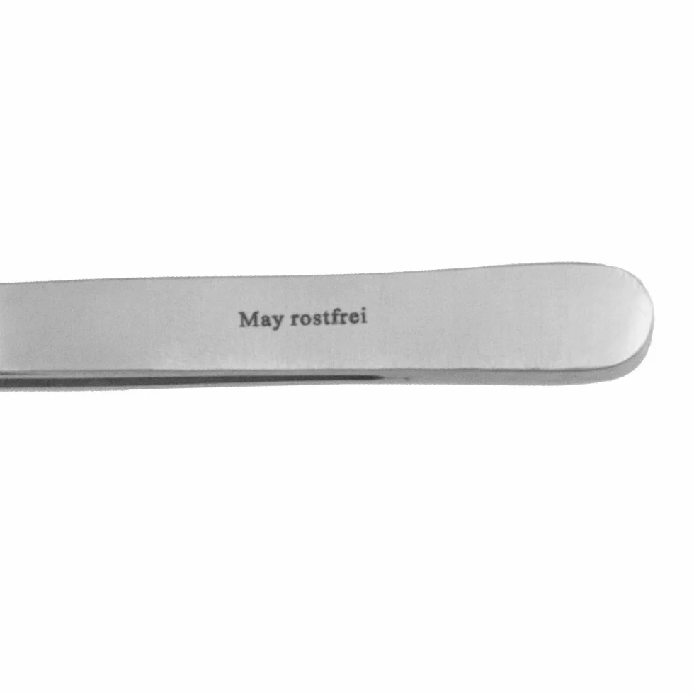 May - Zestaw – 10 x uniwersalna pęseta 30 cm – pęseta domowa – wygięta – okrągła końcówka – obrębiona wewnątrz – stal nierdzewna