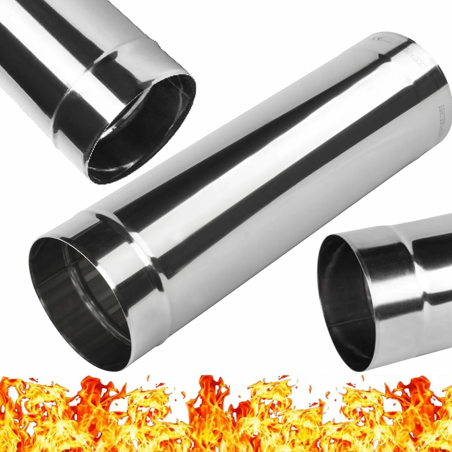 Rura Spalinowa Kominowa 0,5m Kwasoodporna 500mm do Komina Spalin Dymu (⌀160 mm)