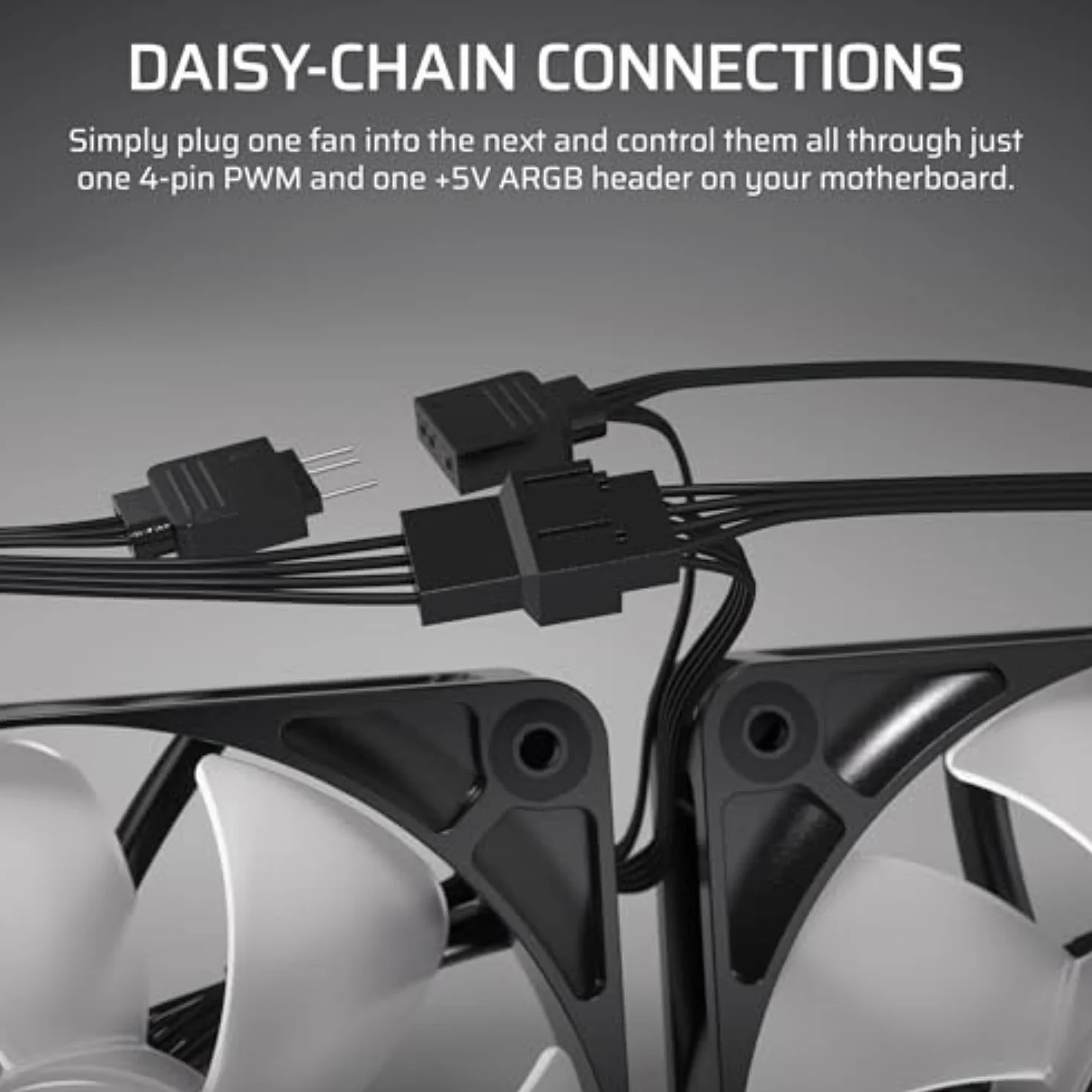 CORSAIR RS120 ARGB 120 mm PWM Wentylatory – Połączenie Daisy-Chain – Niski Poziom Hałasu – Łożysko Magnetyczne – Pakiet Potrójny – Czarny