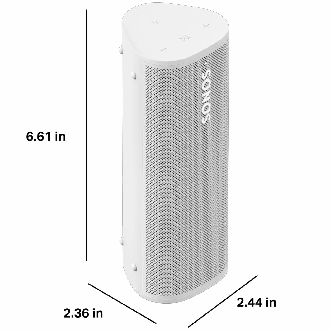 Sonos Roam 2 Wodoodporny Głośnik Przenośny Bluetooth Wi-Fi 10h Biały