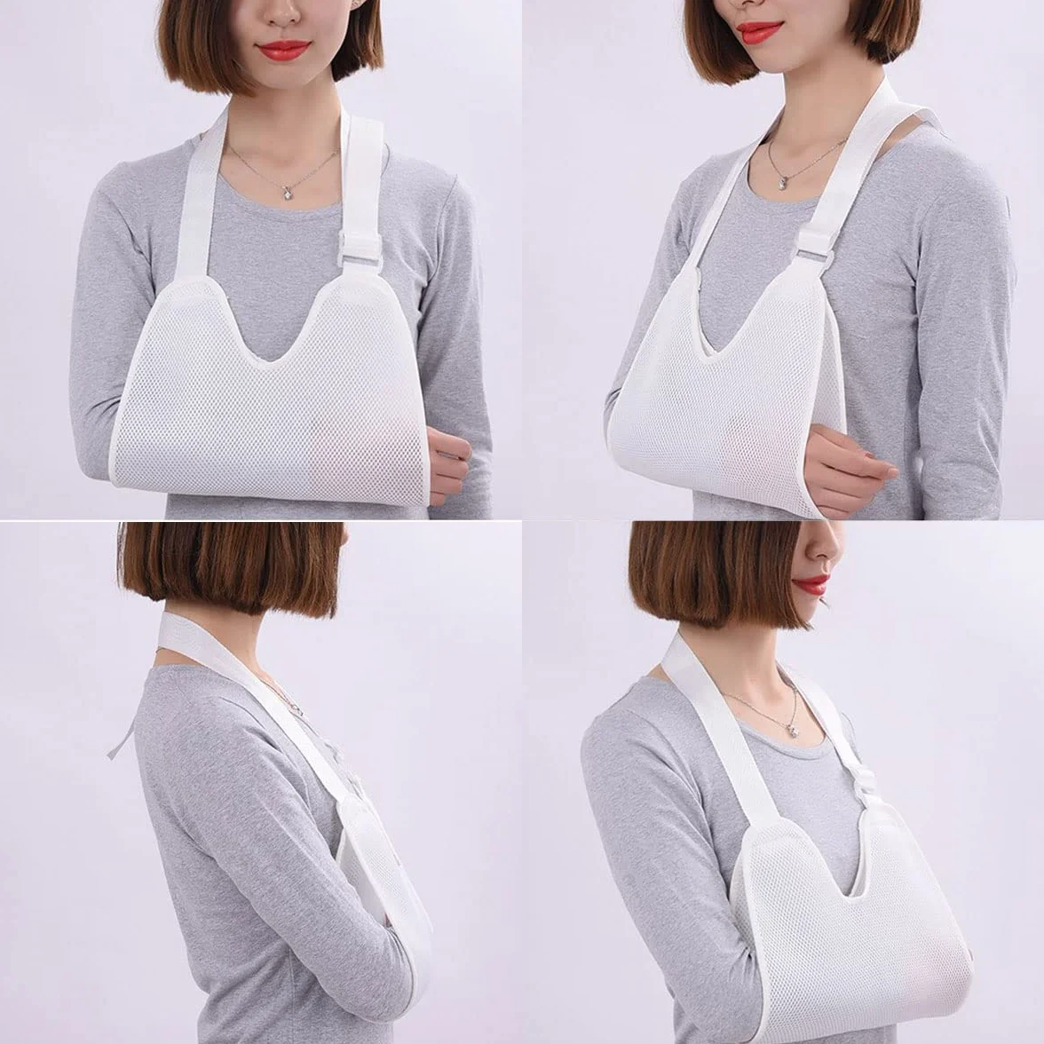 Oddychające ramię Sling, ramion, ramion, ramion, unieruchomienie ramion i ramion, Cool Mesh, na ramiona, urazy łokci, złamane ramiona, z regulowanymi paskami, kiuiom
