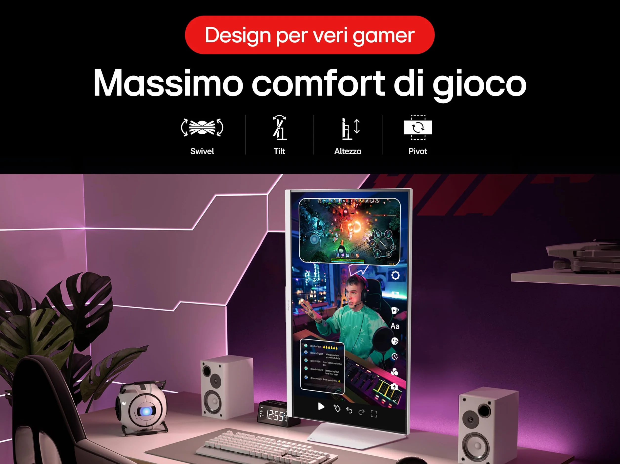 LG Ultragear™ 32G810SA-W 32" Gaming PC Display - Panel IPS o rozdzielczości UHD (3840x2160), 1ms 144Hz, DisplayHDR™ 400, DCI-P3 95% (CIE1976), FreeSync Premium, G-Sync kompatybilny