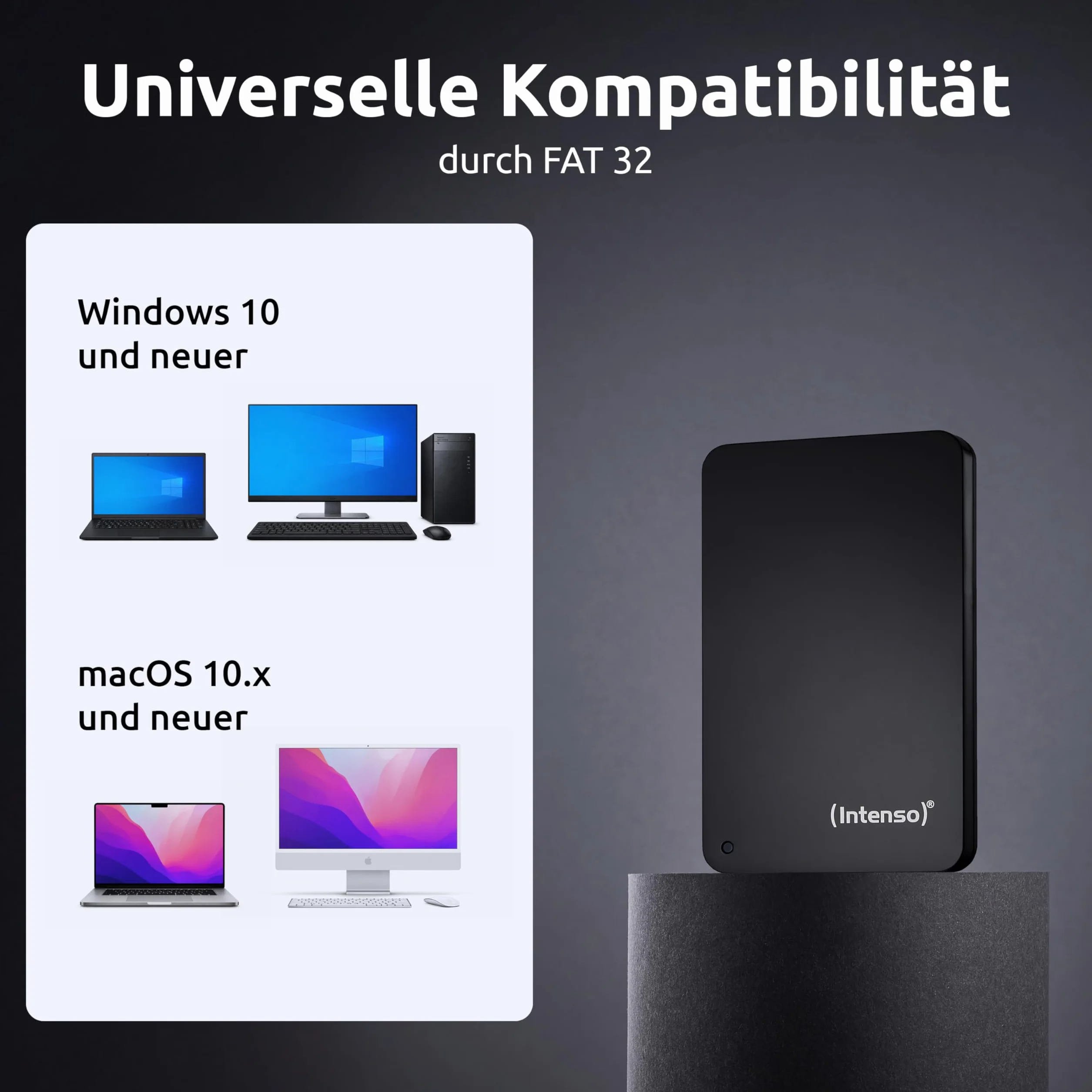 Intenso Memory Case 6021513, Przenośny Dysk Twardy, 5 TB, Czarny