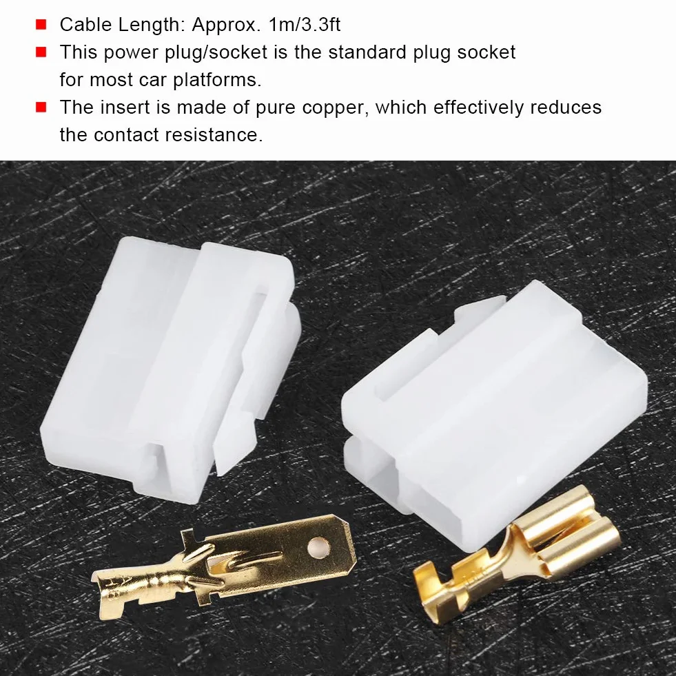 Wtyczka zasilania typu T 2 pin zestaw złączy kabli radia samochodowego pasuje do FT 7800R FT 8800R FT 8900R