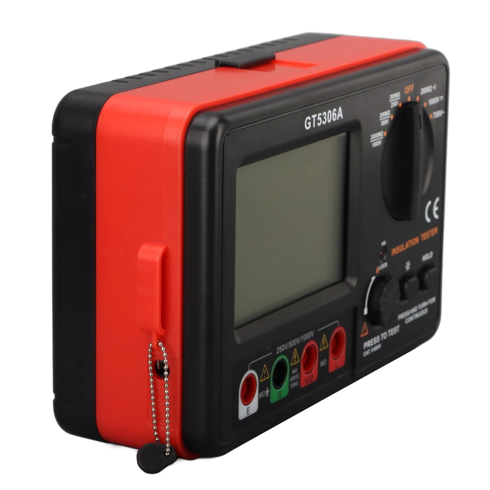 Tester rezystancji izolacji z wyświetlaczem LCD HD, cyfrowy tester rezystancji izolacji do konserwacji elektrycznej