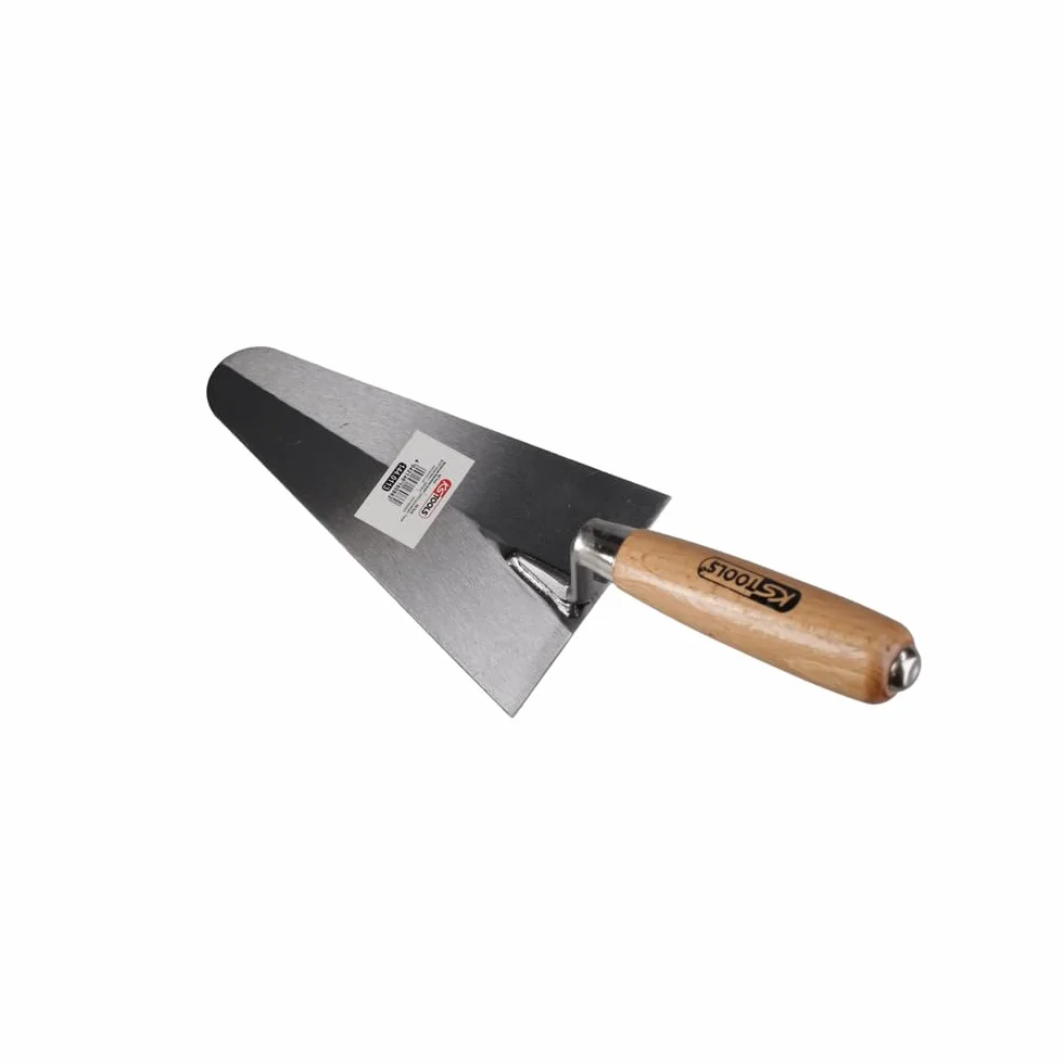 KS Tools 144.0113 Stuckateurkelle, okrągła, 200 mm, z drewnianym uchwytem