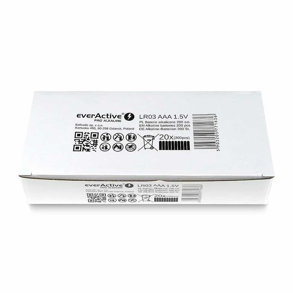 Everactive Pro EV03S10P Zestaw Baterii 10 sztuk Czarny Biały