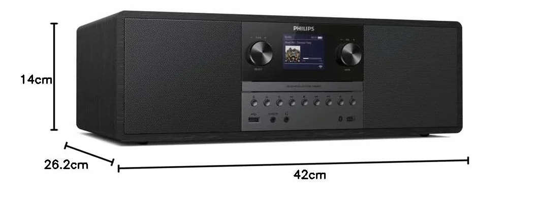 Philips M6805/10 mini zestaw stereo CD Bluetooth radio DAB+ USB Spotify Connect 50 W mikrosystem