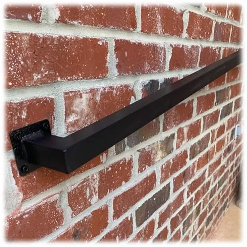 Balustrady schodowe z kutego żelaza do wewnątrz i na zewnątrz antypoślizgowy uchwyt dla osób starszych, wspornik ścienny 330 cm, czarna poręcz na schody i patio