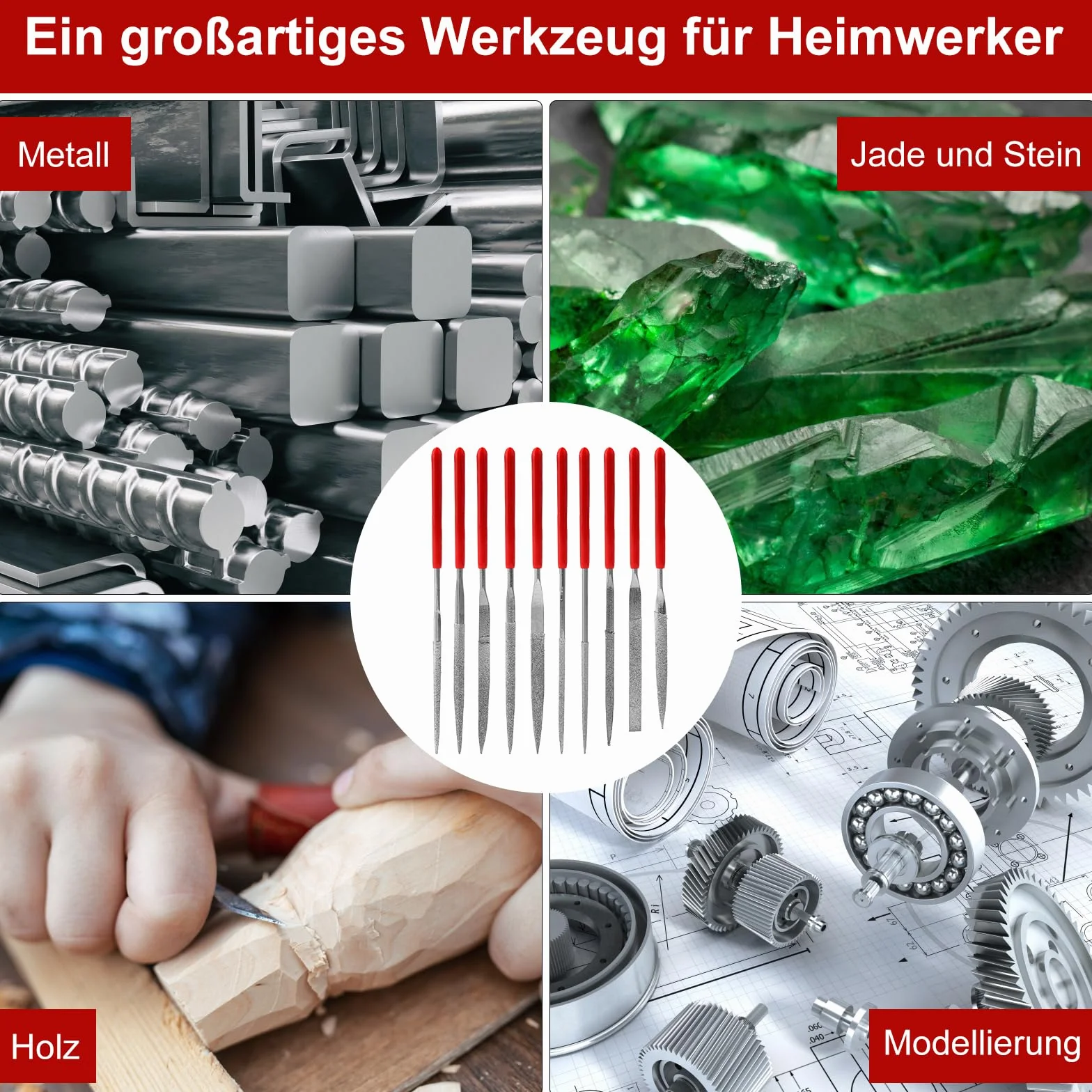 APOMOONS 10 sztuk mini diamentowych pilników igłowych z rękawiczkami, pilnik do kluczy, drobne pilniki igłowe, zestaw akcesoriów do drukarki 3D, pilniki diamentowe, zestaw do drewna, kamienia, metalu
