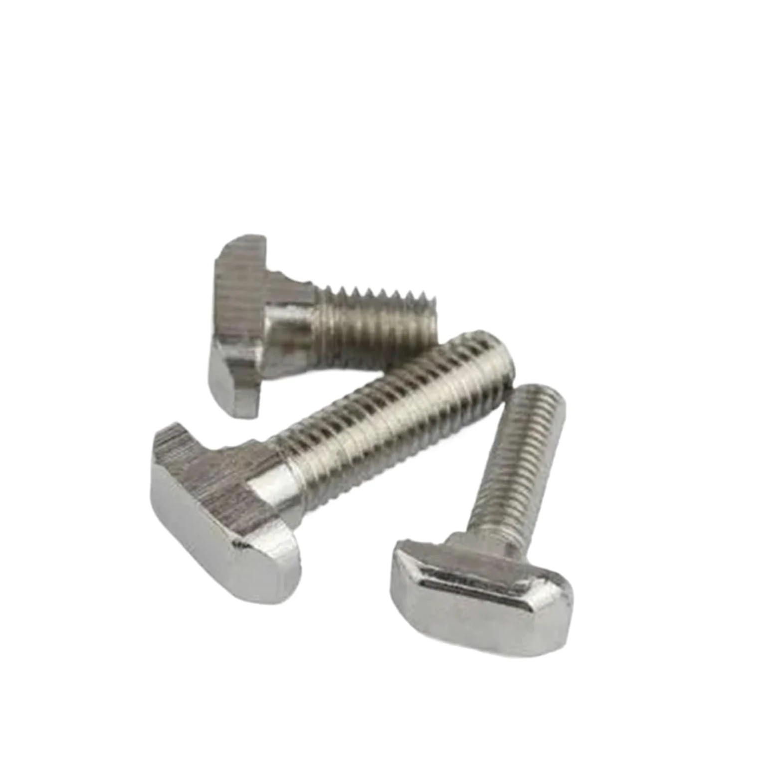 Śruby typu T, 50 szt. śrub M6 z łbem młotkowym, niklowanych, aluminiowych, łączników, profil aluminiowy 30(30series M6x20)