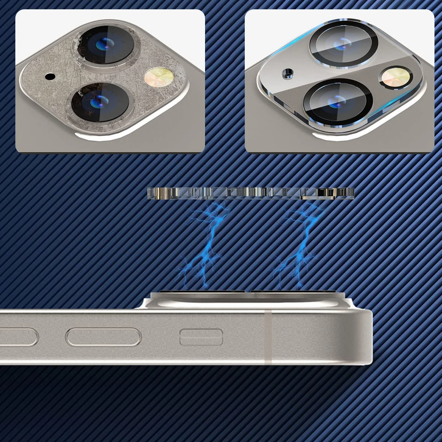 Szkło ochronne na aparat iPhone 13 / iPhone 13 Mini, twardość 9H, przezroczyste HD