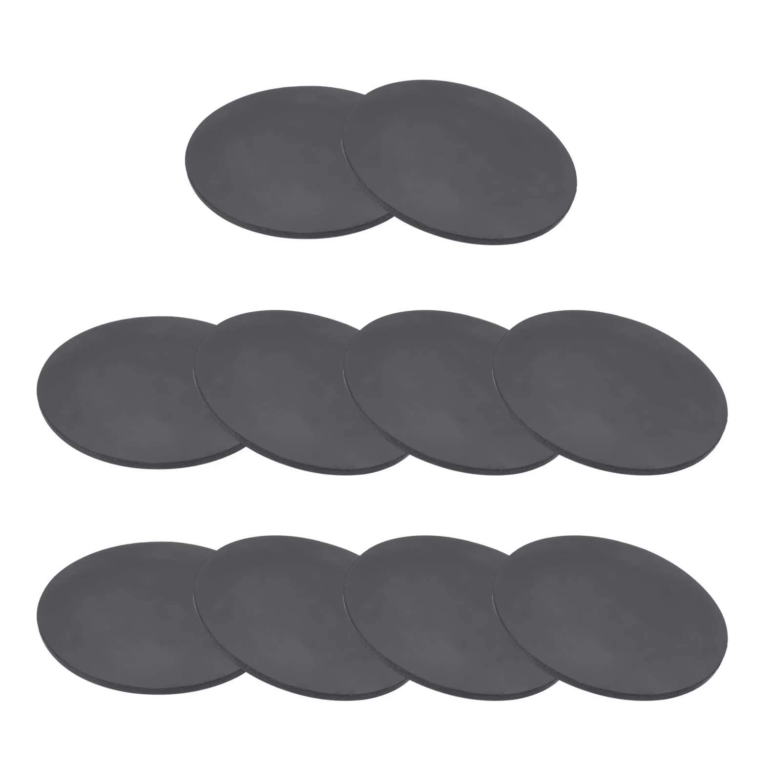 PATIKIL Gumowe podkładki z litych dysków, 10 szt. 45 mm średnicy zewnętrznej x 1 mm grubości, gumowe, okrągłe uszczelki, podkładki dystansowe, podkładki do samodzielnego wykonania, czarne