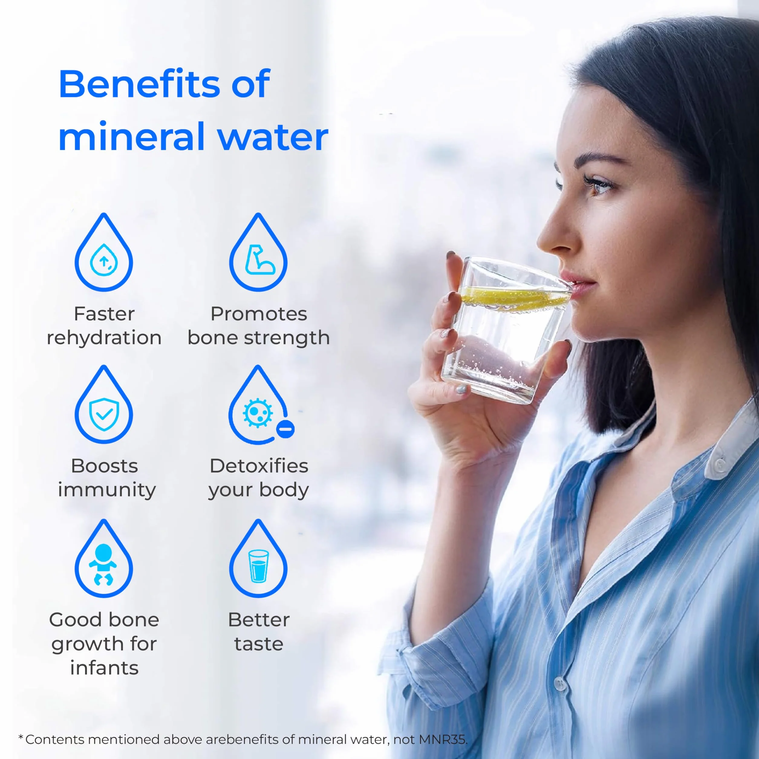 Waterdrop Remineralizacyjny filtr wody inline, filtr końcowy z szybkim złączem 1/4" do systemu filtrów RO odwróconej osmozy, przywraca niezbędne minerały (1)