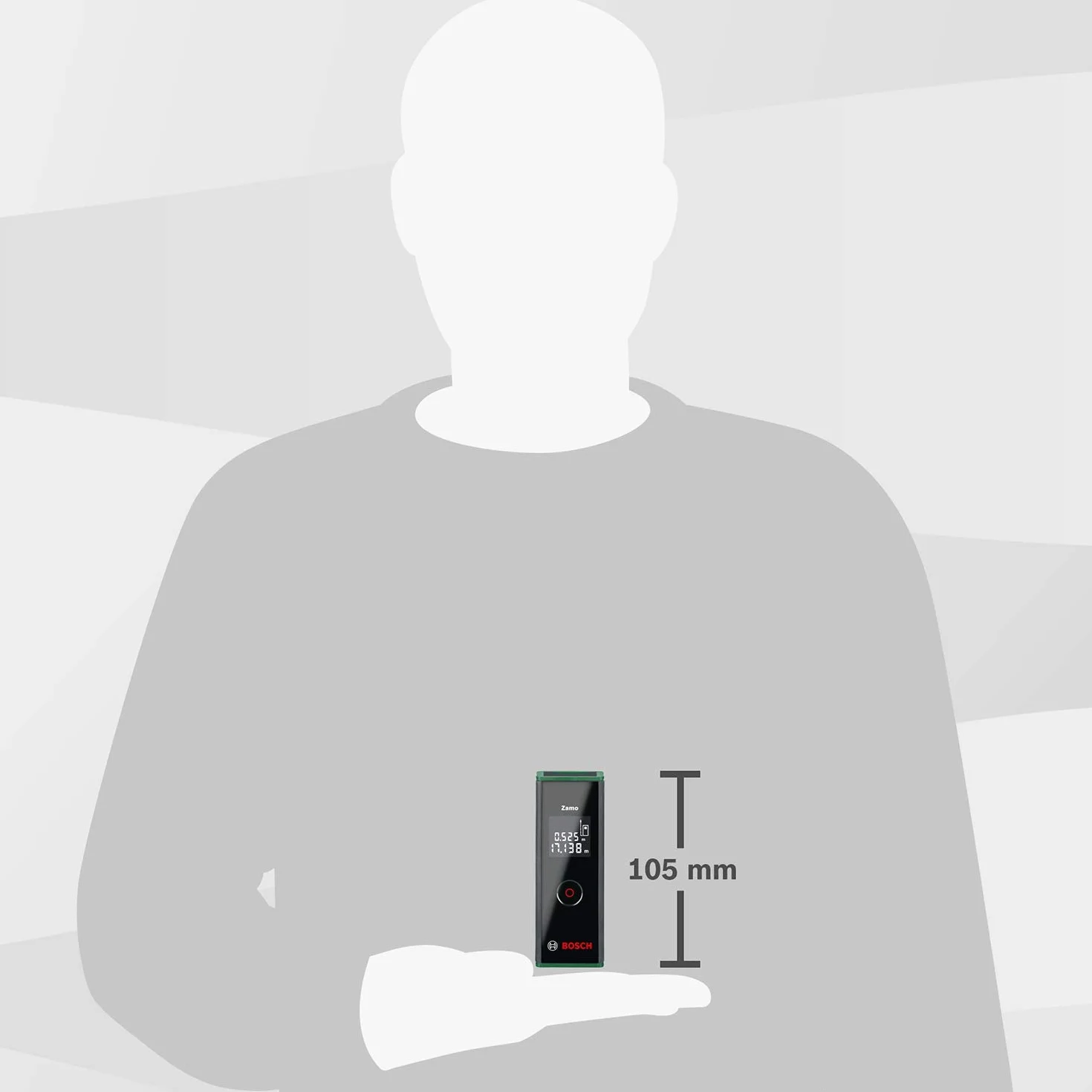 Bosch dalmierz laserowy Zamo (łatwy i precyzyjny pomiar w zakresie do 20 m, 3. generacja, z funkcją adapterów)