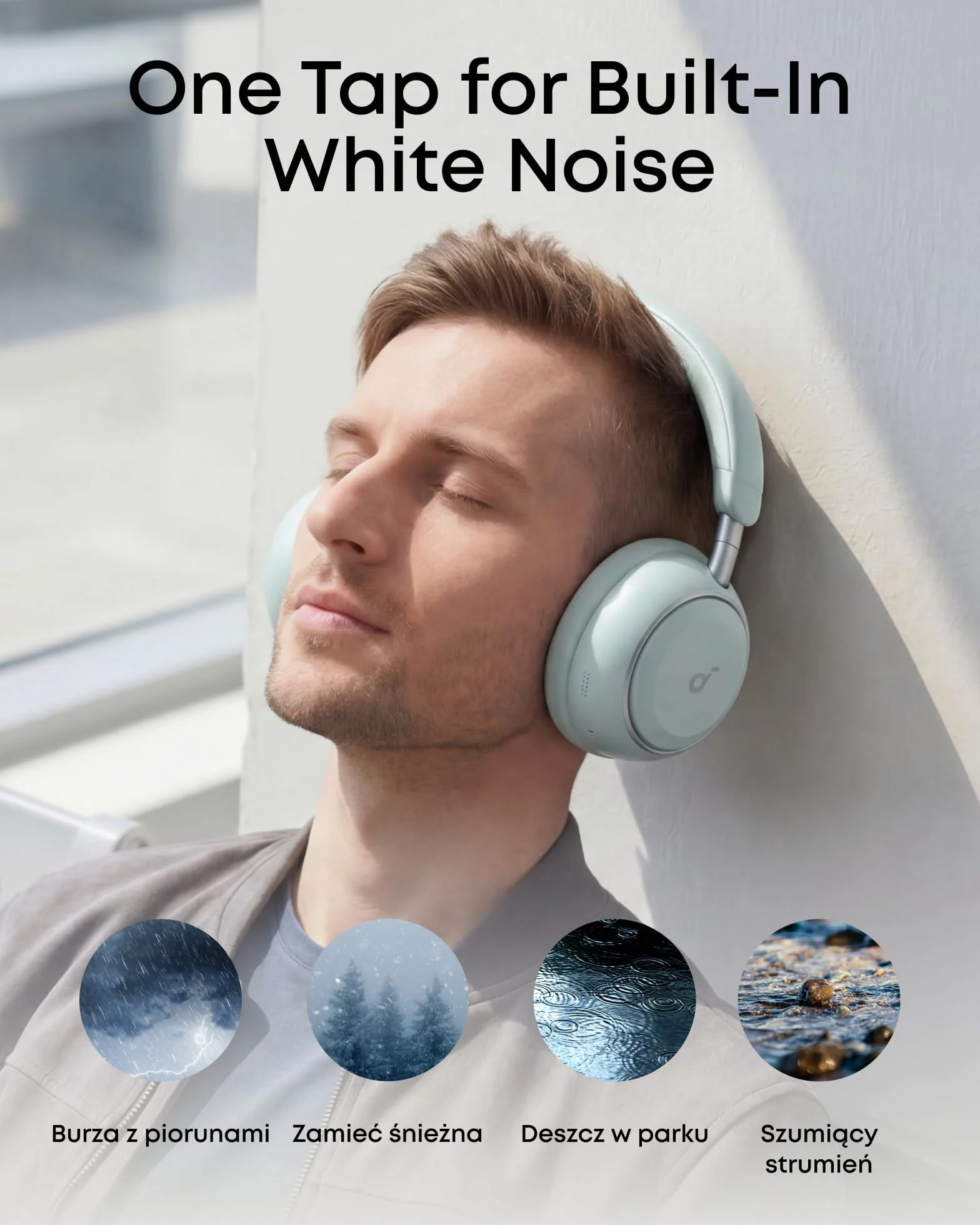 Soundcore Space 2 Słuchawki z aktywną redukcją szumów, 50h, LDAC, wysokiej rozdzielczości dźwięk
