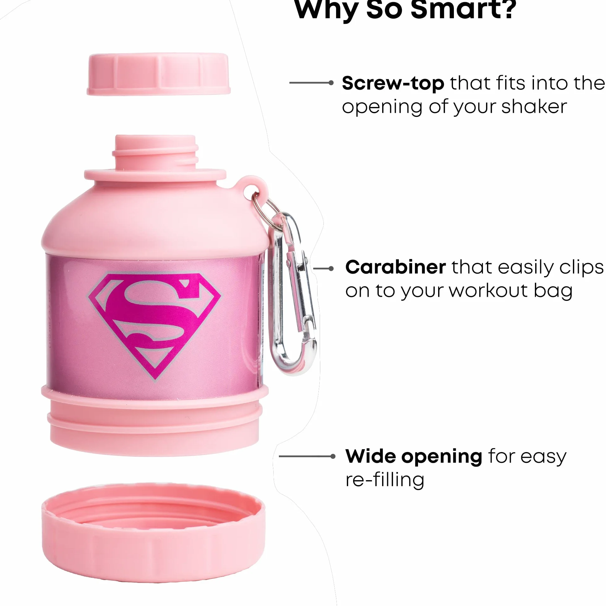SmartShake Whey2Go Funnel - DC Comics, Supergirl - 110 ml.