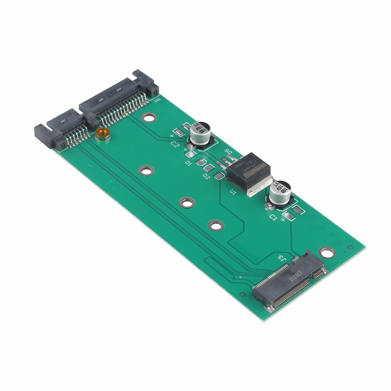 Karta adaptera M.2 NGFF na SATA III 22-pinowa konwerter dysku twardego do 2280/2260/2242/2230 6 Gb/s