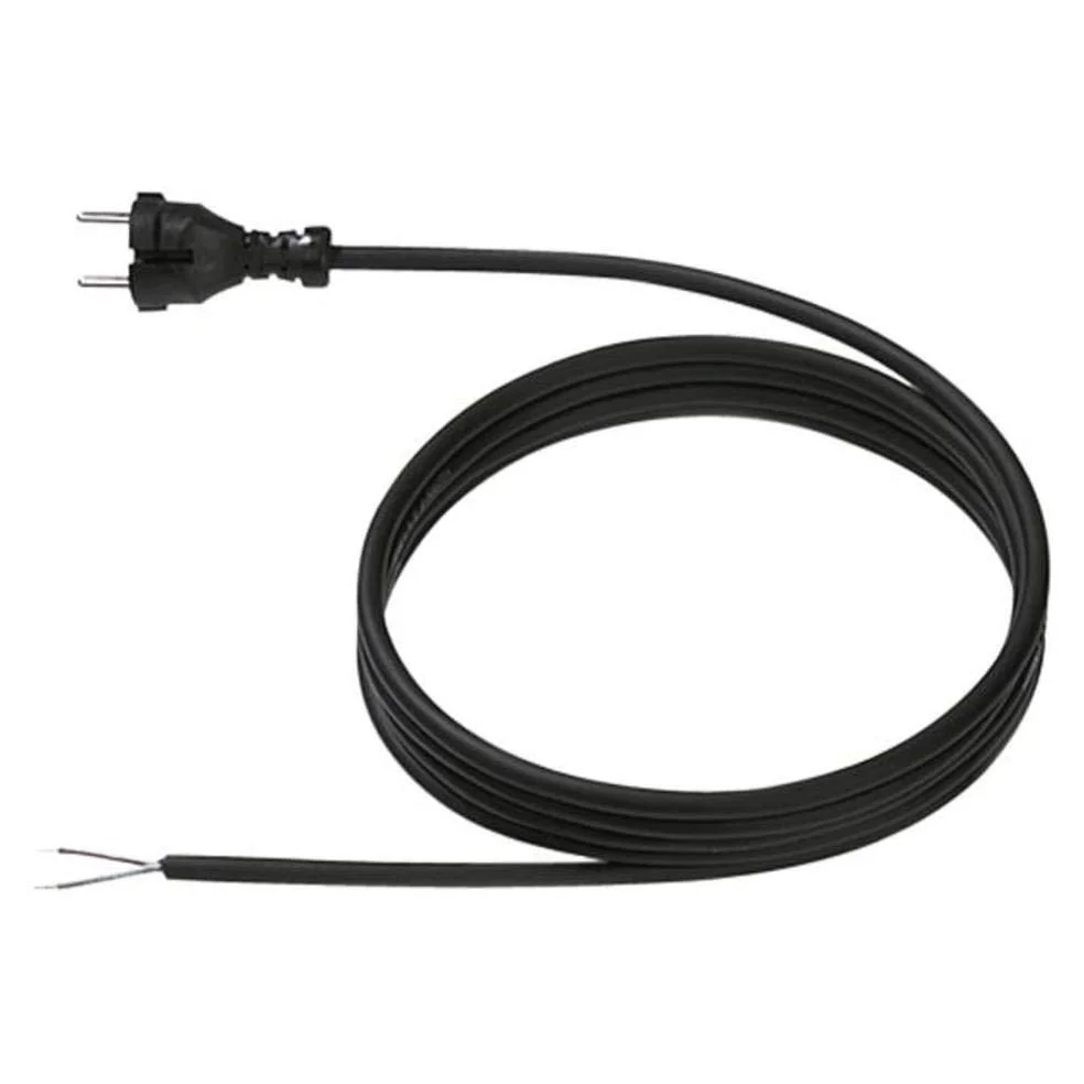 Bachmann Przewód zasilający 248.186 z wtyczką konturową guma 24G, przewód przyłączeniowy do narzędzi elektrycznych czarny, 5,0 H07RN-F 2x1,50 mm