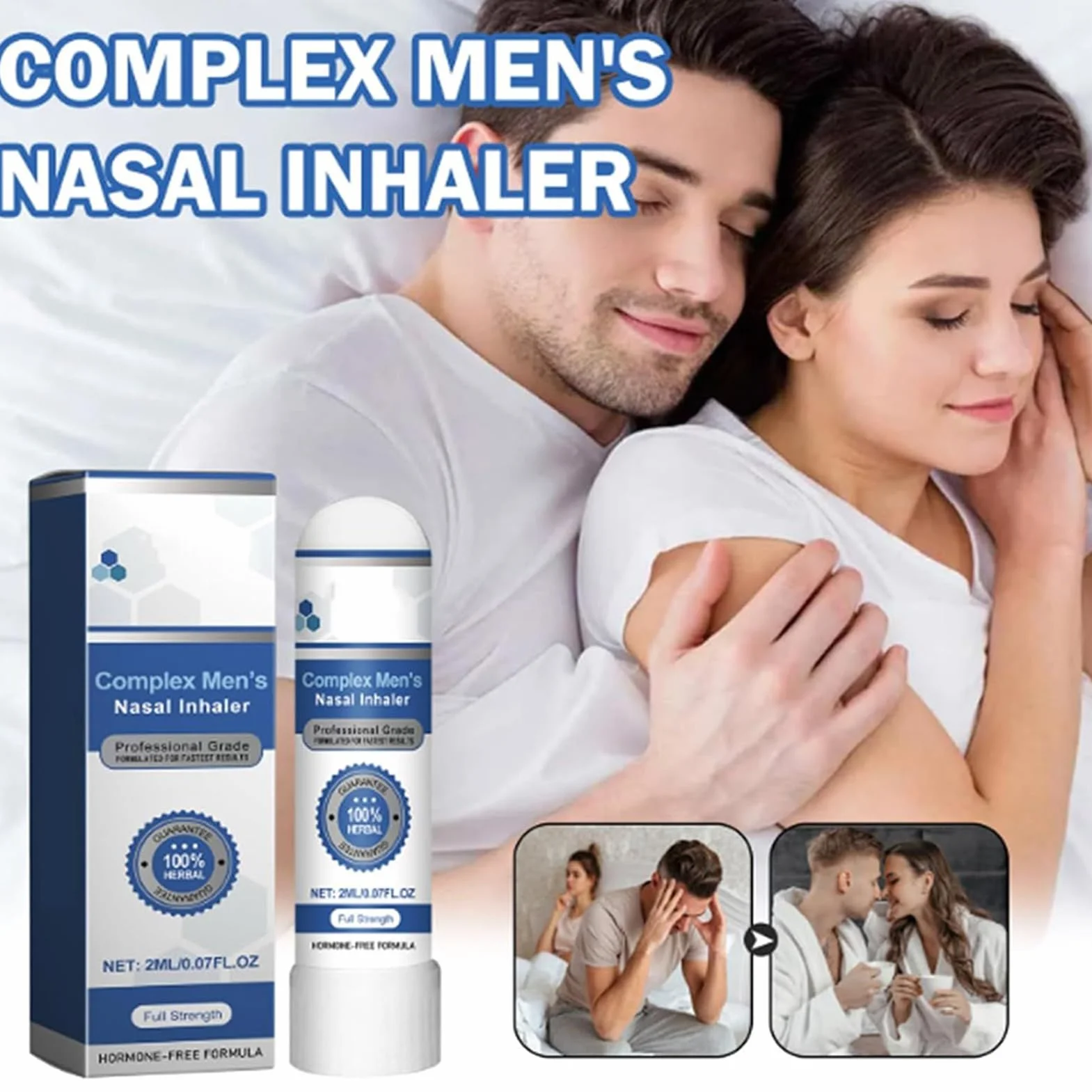 Inhalator do nosa – ergonomiczny drążek oddechowy do nosa z zatoką, naturalne wzmocnienie nastroju, inhalator do nosa dla mężczyzn, nastolatków, młodzieży, trening jazdy, podróż służbowa, czas wolny